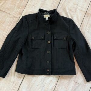 Talbots Black Utility Jacket size 10